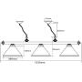 Wellmet Pool Table Light, 59” Hanging Billiard Lights, Adjustable Kitchen Island Lighting Fixture for Billiard Bar Table, Green