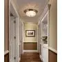 SEELIGHT Lighting, 3-Light Chrome Finish Crystal LED Flush Mount Light Fixture, Ceiling Light for Bedroom, Dining Room, Hallway Etc. LED Bulbs Included