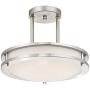 LB72130 LED Semi Flush Mount Ceiling Fixture, Antique Brushed Nickel Finish, 3000K Warm White, 1050 Lumens, Dimmable