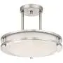 LB72130 LED Semi Flush Mount Ceiling Fixture, Antique Brushed Nickel Finish, 3000K Warm White, 1050 Lumens, Dimmable