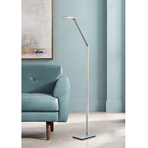 Bentley Modern Task Floor Lamp LED Silver Aluminum Adjustable Touch On Off for Living Room Reading Bedroom Office - Possini Euro Design