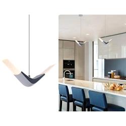 Modern Island Pendant Lighting, 8W LED Acrylic Mini Hanging Light White for Kitchen Island Dining Room Bathroom,Warm White 3000K by Bewamf