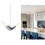 Modern Island Pendant Lighting, 8W LED Acrylic Mini Hanging Light White for Kitchen Island Dining Room Bathroom,Warm White 3000K by Bewamf