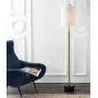 JONATHAN Y JYL6004A Crosby 66'' Adjustable Height Metal LED Floor Lamp Modern,Minimalist,Contemporary for Bedrooms, Living Room, Office, Reading, Brass/BlackMarble
