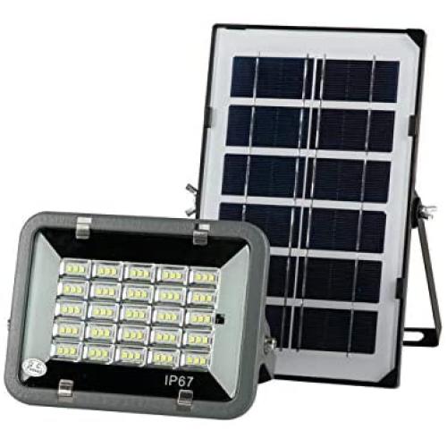 Solar Flood Light, Outdoor Dusk to Dawn Safety Light Spotlight with Remote Control, Suitable for Courtyard, Garden, Swimming Pool, Barn, Flagpole