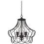 Hansel Bronze Cage Plug in Swag Pendant Chandelier 19 1/2'' Wide Industrial LED Edison 3-Light Fixture for Dining Room House Foyer Kitchen Island Entryway Bedroom Living Room - Franklin Iron Works Hansel Bronze Cage Plug in Swag Pendant Chandelier 19 1/2'' Wide Industrial LED Edison 3-Light Fixture for Dining Room House Foyer Kitchen Island Entryway Bedroom Living Room - Franklin Iron Works
