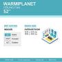 Warmiplanet 52-inch indoor ceiling fan with integrated LED lighting kit and remote control, four reversible white/silver blades, brushed nickel