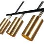 HUOKU 3 Light Pendant Ceiling Fixture,Modern Chandelier, Gold Track Light,Adjustable Height,Island Lights for Kitchen,Dining Room,Living Room,Bar