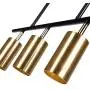 HUOKU 3 Light Pendant Ceiling Fixture,Modern Chandelier, Gold Track Light,Adjustable Height,Island Lights for Kitchen,Dining Room,Living Room,Bar