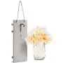 Set of Two Lighted Sconces Country Rustic Mason Jar Wall Sconce HANGING MASON JAR SCONCES WITH LED FAIRY LIGHTS