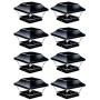 NOMA Solar Post Lights | Waterproof Outdoor Cap Lights for 4 x 4 Wooden, Deck, Patio, Garden, Decor or Fence | Warm White LED Lights, 8-Pack (Black)