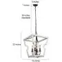 LOG BARN Farmhouse Chandelier Light Fixture Dining Room, 4-Light Wood Lantern Pendant Lighting for Kitchen Island, 16” Dia (Distressed White)
