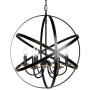 6-Light Farmhouse Chandeliers 23.6'' Industrial Pendant Lighting Metal Ceiling Light Fixture Hanging Light for Dinning Room Kitchen Island Living Room Bedroom Foyer (Golden Dipped)