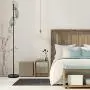 WOXXX Industrial Black Floor Lamp with 4 Brush Gold Finish Leaf Shade, Modern Tree Floor Lamps for Living Room Bedrooms Reading Standing Lamp Living Room Lamps Farmhouse Tall Lamp (4 Bulbs Included)
