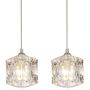 COTULIN Set of 2 Modern Cute Mini Crystal Pendant Light,Pendant Lighting Fixture for Kitchen Island Living Room Dining Room Bedroom,Brushed Nickel Finish with Crystal Glass Shade COTULIN Set of 2 Modern Cute Mini Crystal Pendant Light,Pendant Lighting Fixture for Kitchen Island Living Room Dining Room Bedroom,Brushed Nickel Finish with Crystal Glass Shade