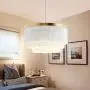 Nordic Decorative Pendant Light Warm Romantic LED Tassel Ceiling Chandeliers Gray/Blue/Pink/White Creative Restaurant Bedroom Dining Room Ceiling Hanging Lamp ( Color : White )