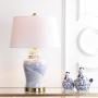 JONATHAN Y JYL3010A Wallace 26'' Ceramic LED Table Lamp Traditional,Transitional,Cottage for Bedroom, Living Room, Office, College Dorm, Coffee Table, Bookcase, Blue/White