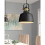 Autelo Farmhouse Pendant Light, 1-Light Indoor Hanging Light Fixture for Kitchen Island Dining Room H3700-1 BK