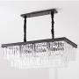 Rectangular Modern K9 Crystal Chandeliers Lighting Pendant Ceiling Lights Rectangle Chandelier Lamp 8-Lights for Dining Room Kitchen (34)