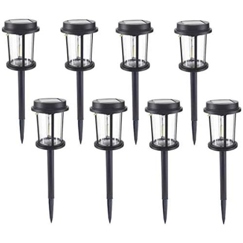 UNNYLLY Solar Pathway Lights Landscape Lights Outdoor Bright Warm Yellow Solar Powered LED Garden Lights for Lawn, Patio, Yard,8Pack