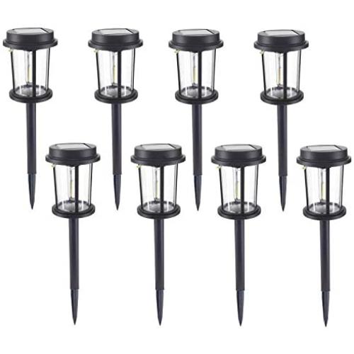 UNNYLLY Solar Pathway Lights Landscape Lights Outdoor Bright Warm Yellow Solar Powered LED Garden Lights for Lawn, Patio, Yard,8Pack