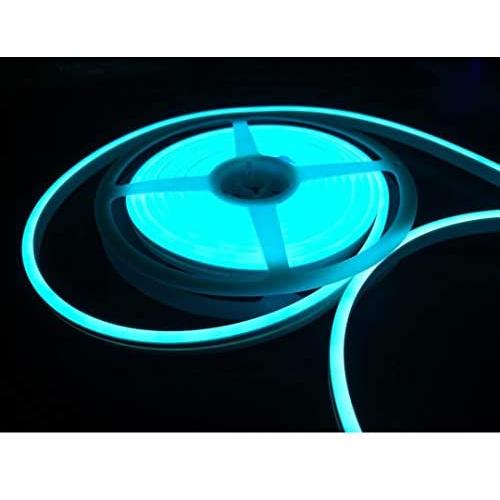 iNextStation Neon LED Strip Light 16.4ft/5m 12V DC 600 SMD2835 LEDs Waterproof Flexible LED NEON Light for Indoors Outdoors Decor [ Ice Blue | No Power Adapter]
