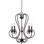 Channing Bronze Chandelier 24 1/2'' Wide Rustic Curved Scroll 5-Light Fixture for Dining Room House Foyer Kitchen Island Entryway Bedroom Living Room - Franklin Iron Works