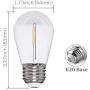Honeywell 48 FT Outdoor String Lights, Commercial Grade Waterproof LED Patio Lights, 15 Plastic E26 Bulbs, Create Cafe Lighting Ambience in Your Backyard