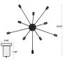 YHYSTL Modern Pendant Lighting Industrial Chandelier Light Fixtures 10 Light Black Semi Flush Mount Ceiling Light Vintage Style Ceiling Lamp for Kitchen Room Bedroom Dining Room Foyer YHYSTL Modern Pendant Lighting Industrial Chandelier Light Fixtures 10 Light Black Semi Flush Mount Ceiling Light Vintage Style Ceiling Lamp for Kitchen Room Bedroom Dining Room Foyer