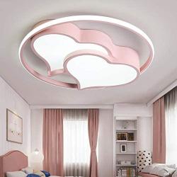 Creative LED Ceiling Light, CraftThink Acrylic Flush Light Fixture with Loving Heart LED Ceiling Light for Dining Room Kitchen- Pink, White Light