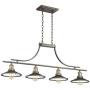 Emile Oiled Rubbed Bronze Large Linear Island Pendant Chandelier 43 1/2'' Wide Farmhouse Industrial Rustic LED 4-Light Fixture for Kitchen Island Dining Room - Franklin Iron Works
