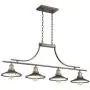 Emile Oiled Rubbed Bronze Large Linear Island Pendant Chandelier 43 1/2'' Wide Farmhouse Industrial Rustic LED 4-Light Fixture for Kitchen Island Dining Room - Franklin Iron Works