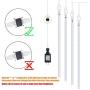 Meteor Shower Icicle Christmas Lights Outdoor, 11.8 Inches 8 Tubes 192 Led Dropping Lights Connectable, Waterproof Hanging Falling Rain Lights for Tree Bushes Holiday Christmas Tree Lights, White