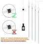 Meteor Shower Icicle Christmas Lights Outdoor, 11.8 Inches 8 Tubes 192 Led Dropping Lights Connectable, Waterproof Hanging Falling Rain Lights for Tree Bushes Holiday Christmas Tree Lights, White Meteor Shower Icicle Christmas Lights Outdoor, 11.8 Inches 8 Tubes 192 Led Dropping Lights Connectable, Waterproof Hanging Falling Rain Lights for Tree Bushes Holiday Christmas Tree Lights, White