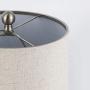 Oneach USB Table Lamps Set of 2 for Living Room 24.5'' Modern Nightstand Lamp with Fabric Shade Glass Bedside Lamp for Bedroom Kids Room Girls Room Office Glass Silver