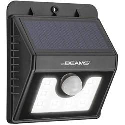 Mr Beams Solar Wedge 8 LED Security Outdoor Motion Sensor Wall Light, 4-Pack, Black