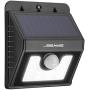 Mr Beams Solar Wedge 8 LED Security Outdoor Motion Sensor Wall Light, 4-Pack, Black