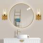Bathroom Light Fixtures Sconces 1 Light,Contemporary Modern Gold Wall Light Vintage Industrial Wall Sconce Farmhouse Vanity Light Fixture Brass with Clear Glass Shade for Hallway Bedroom Living Room Bathroom Light Fixtures Sconces 1 Light,Contemporary Modern Gold Wall Light Vintage Industrial Wall Sconce Farmhouse Vanity Light Fixture Brass with Clear Glass Shade for Hallway Bedroom Living Room