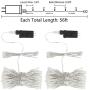 IDEAALS 2-Pack Christmas Tree Lights Clear Wire String Lights Outdoor/Indoor, Total 240 LED Plug in Christmas Lights with 8 Modes, Fairy Lights for Party Wedding Xmas Decoration (Warm White)