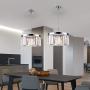 Modern Crystal Chandelier with 2 Tiers Ceiling Light Pendant Crystal Lighting Fixture 5 Lights for Dining Room, Living Room Modern Crystal Chandelier with 2 Tiers Ceiling Light Pendant Crystal Lighting Fixture 5 Lights for Dining Room, Living Room