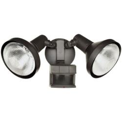 Heath Zenith HZ-5318-BZ Motion-Sensing Shielded Wide-Angle Twin Security Light, Bronze