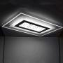 LAKIQ Super Thin Acrylic LED Flush Mount Ceiling Light Fixture Living Room Modern Rectangle Close to Ceiling Chandelier Lighting for Bedroom Dining Room(23.5,White Light)