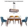 LEDMO 40'' 5-Light Kitchen Island Lighting, Rustic Island Pendant Light Fixture, Wood E26 60W UL Listed(LED Bulbs Include)