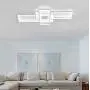 43 in LED Living Room Dining Room Flush Mount Ceiling Light Fixtures Ceiling Hanging Lighting Dimmable Remote Acrylic Chandeliers Modern Designer 3 Rectangle Hotel Lobby Kitchen Bedroom,White