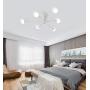RUXUE Modern Flush Mount Ceiling Light 6 Lights Chandelier Light Fixure for Kitchen Hallway Farmhouse Dinning Room Warehouse Barn Living Room