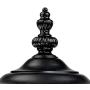 Bellagio Post Light Pier Mount Textured Black 24 1/2'' Hammered Glass for Deck Porch Patio - John Timberland