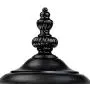 Bellagio Post Light Pier Mount Textured Black 24 1/2'' Hammered Glass for Deck Porch Patio - John Timberland
