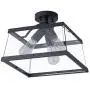 VILUXY Industrial Rectangle Flush Mount Ceiling Light Fixture with Glass Shade for Hallway, Entryway, Passway, Dining Room, Bedroom, Balcony Living Room 3-Light VILUXY Industrial Rectangle Flush Mount Ceiling Light Fixture with Glass Shade for Hallway, Entryway, Passway, Dining Room, Bedroom, Balcony Living Room 3-Light