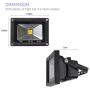 GLW 10w 12v Ac or Dc Warm White Led Flood Light Waterproof Outdoor Lights 750lm 80w Halogen Bulb Equivalent Black Case