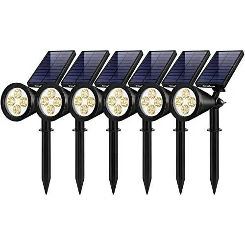 InnoGear Solar Lights Outdoor, Upgraded Waterproof Solar Powered Landscape Spotlights 2-in-1 Wall Light Decorative Lighting Auto On/Off for Pathway Garden Patio Yard Driveway Pool, Pack of 6 (Warm) InnoGear Solar Lights Outdoor, Upgraded Waterproof Solar Powered Landscape Spotlights 2-in-1 Wall Light Decorative Lighting Auto On/Off for Pathway Garden Patio Yard Driveway Pool, Pack of 6 (Warm)